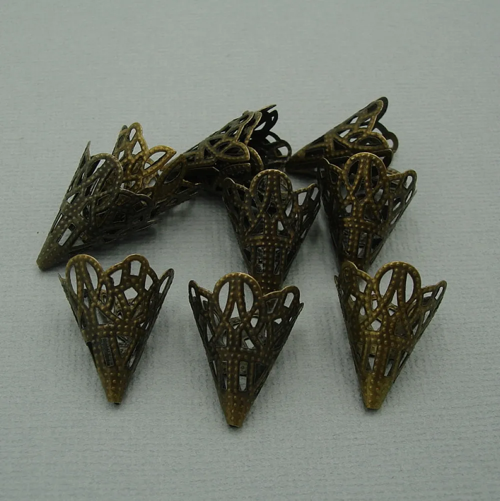 Filigree Cone Bead Caps 20 mm