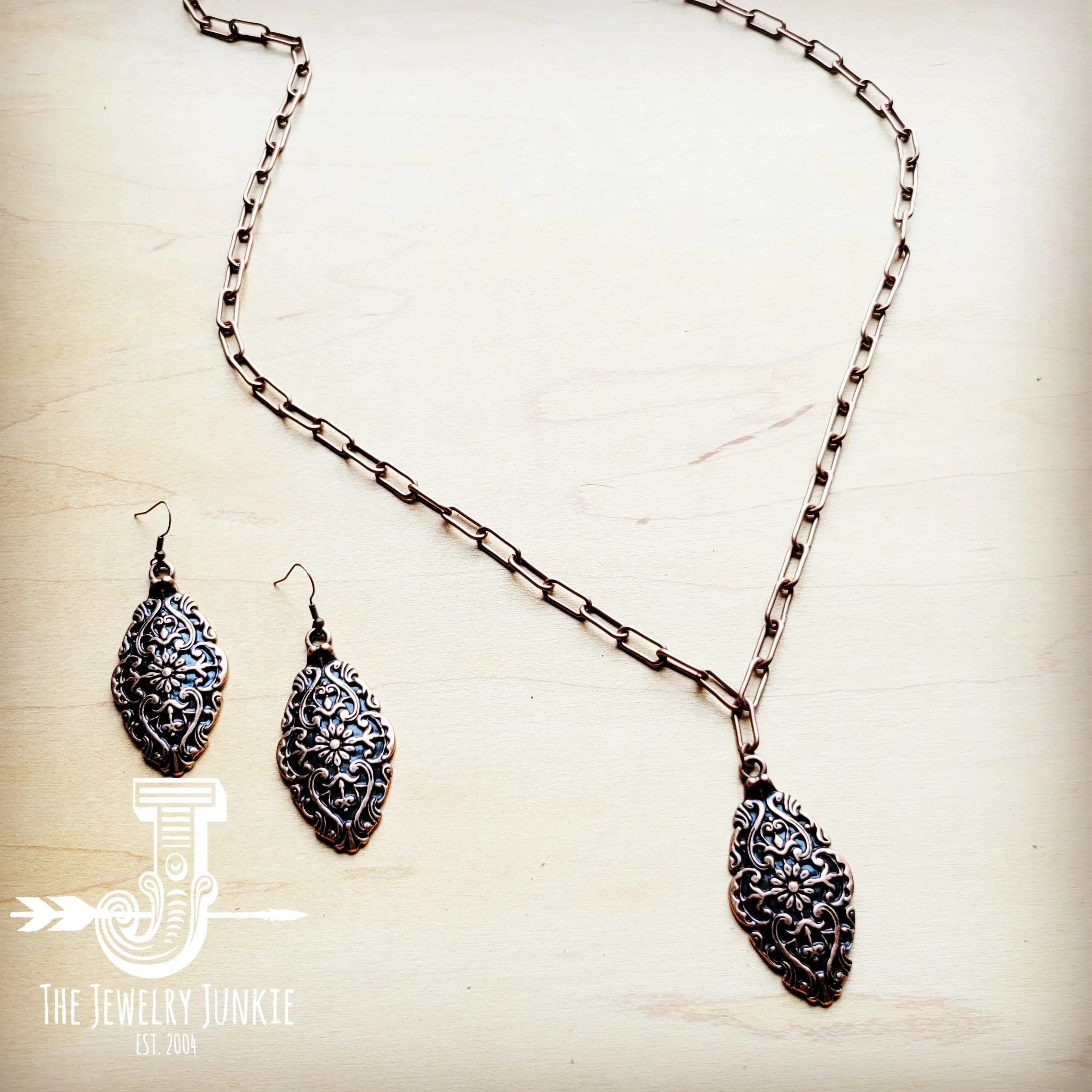 **Filigree Copper Earrings 220s