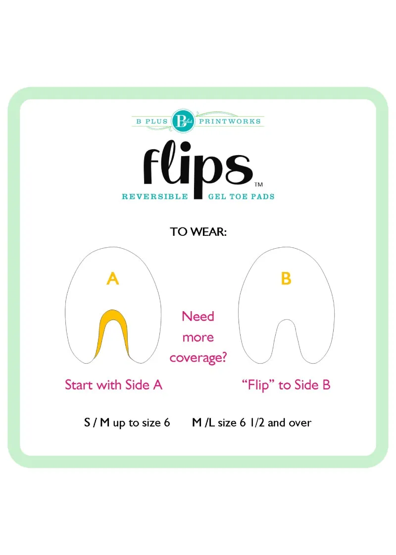 Flips Reversible Gel Toe Pads (Pink/Peach)