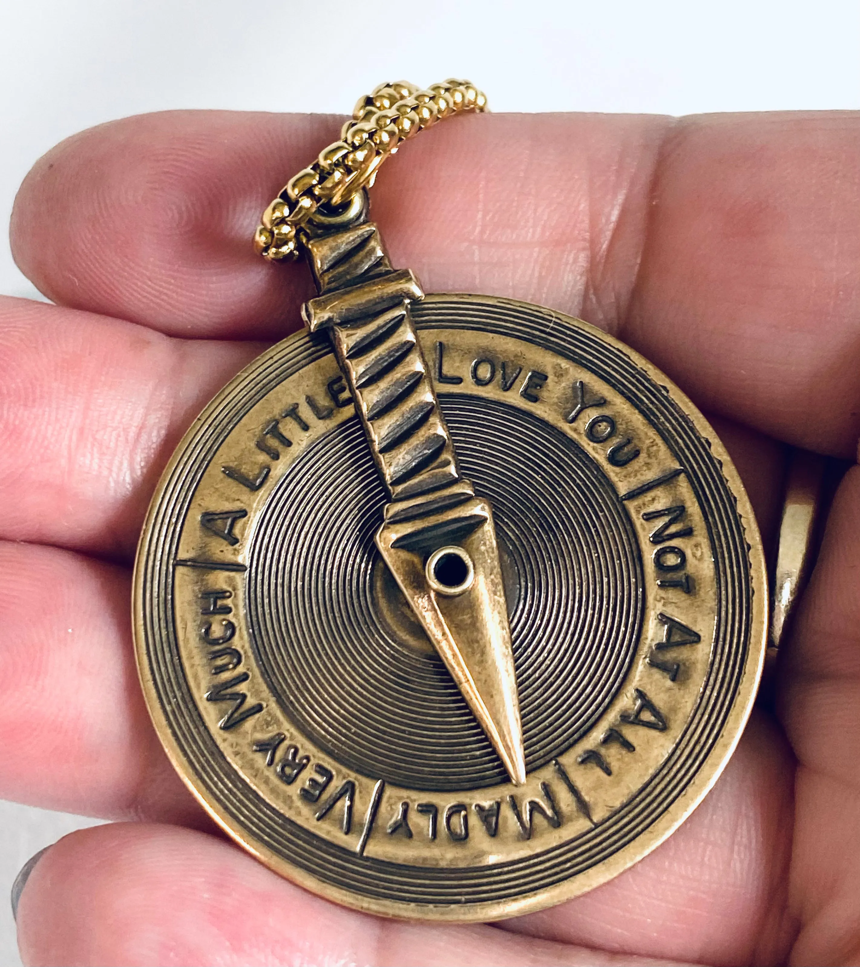 French/English Decision Necklace, Fidget Necklace, Spinner Necklace