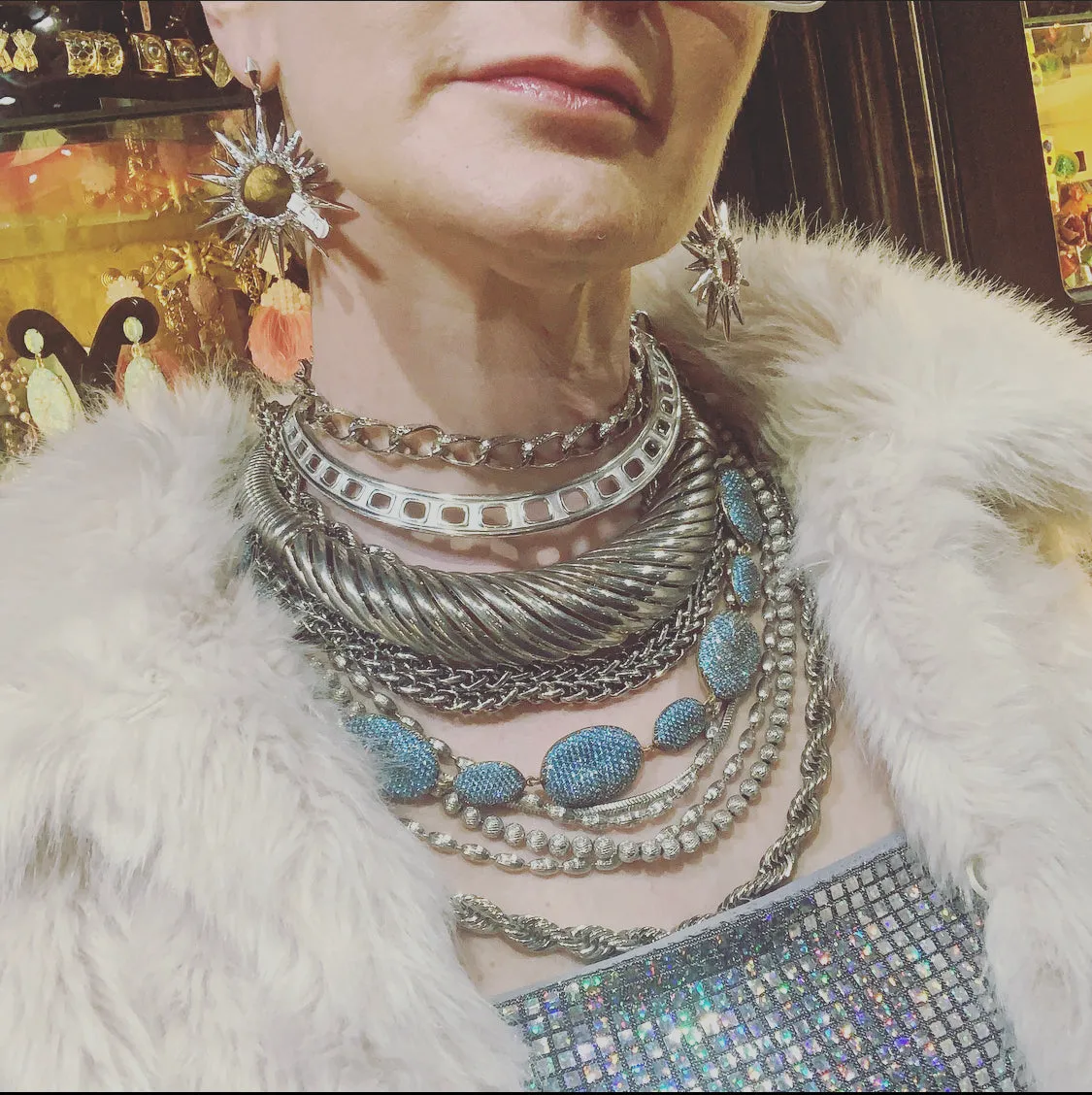 Givenchy Silver Collar Necklace