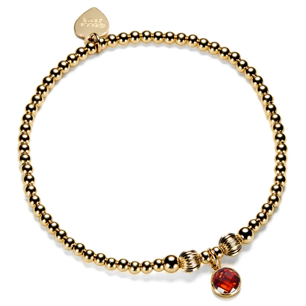 Gold July Birthstone Bracelet