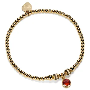 Gold July Birthstone Bracelet
