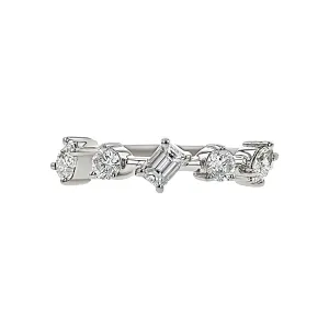 Gold Mixed Shape Diamond Constellation Band