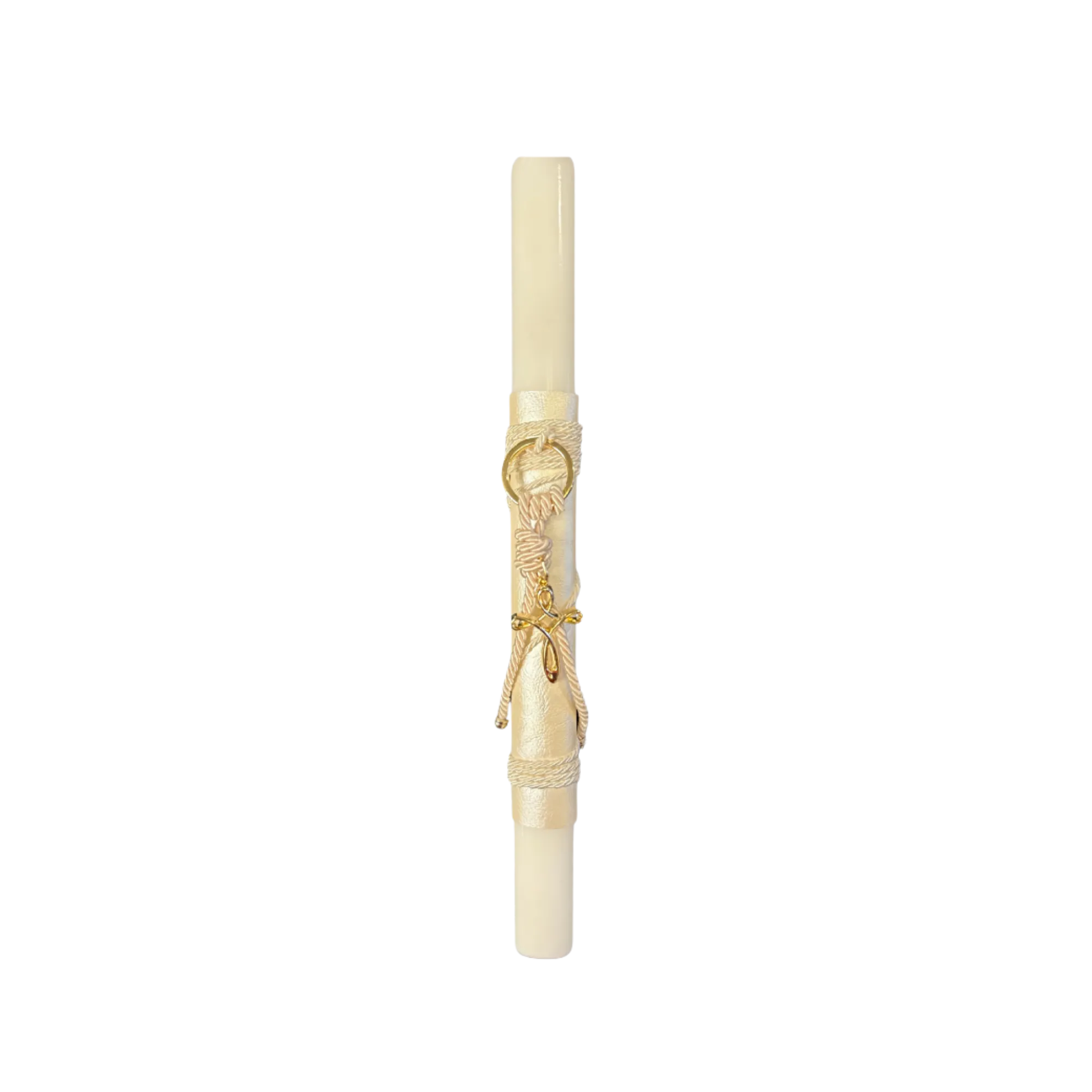 Greek Orthodox Easter Lambades Smooth White Delicato Cross