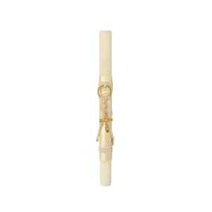 Greek Orthodox Easter Lambades Smooth White Delicato Cross