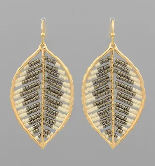 Hemetite Leaf Dangle