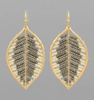 Hemetite Leaf Dangle