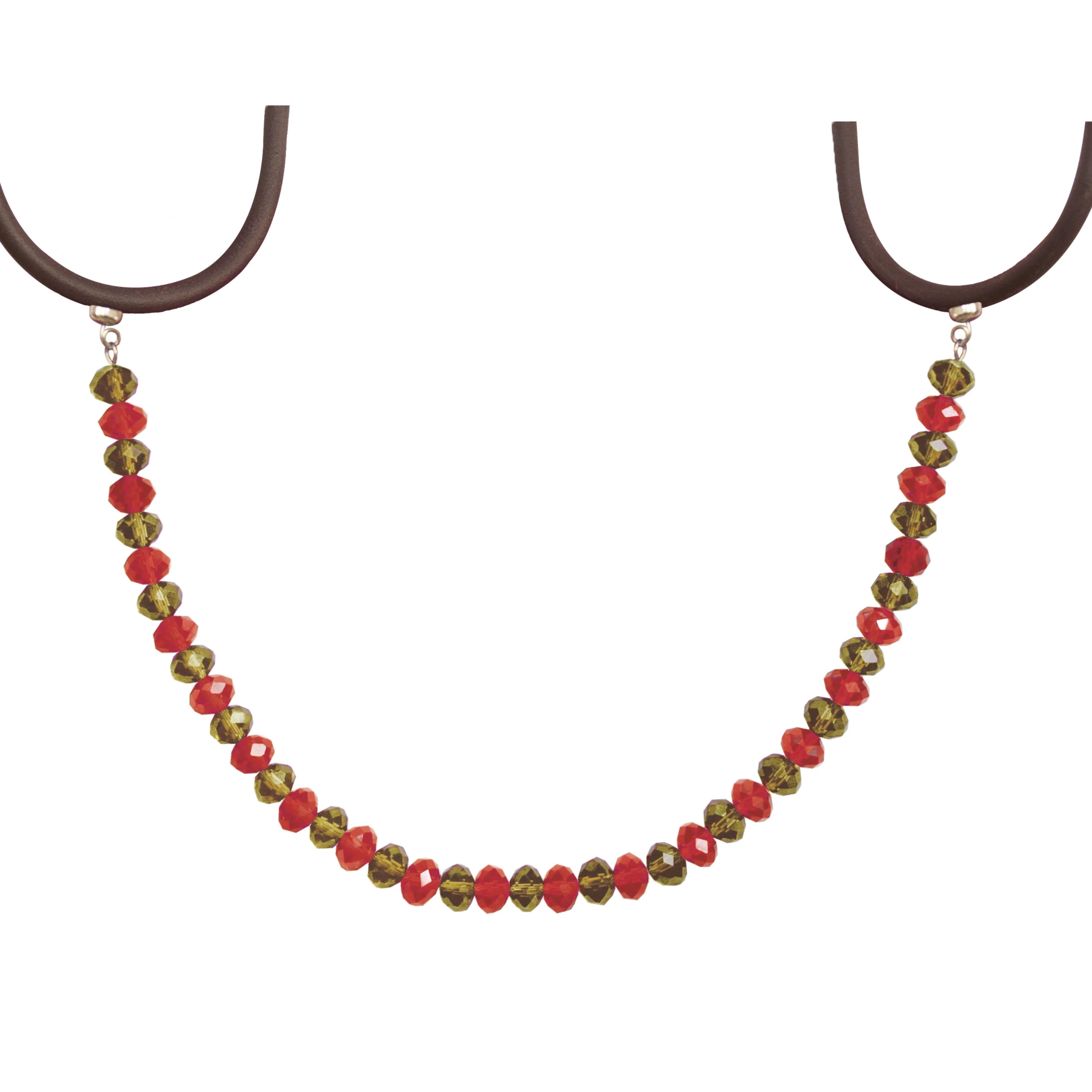 HOLIDAY CHANDELIER MAKEOVER KIT - (3) Gold Glitter Sleigh   (3) 12" Red/Gold Garland