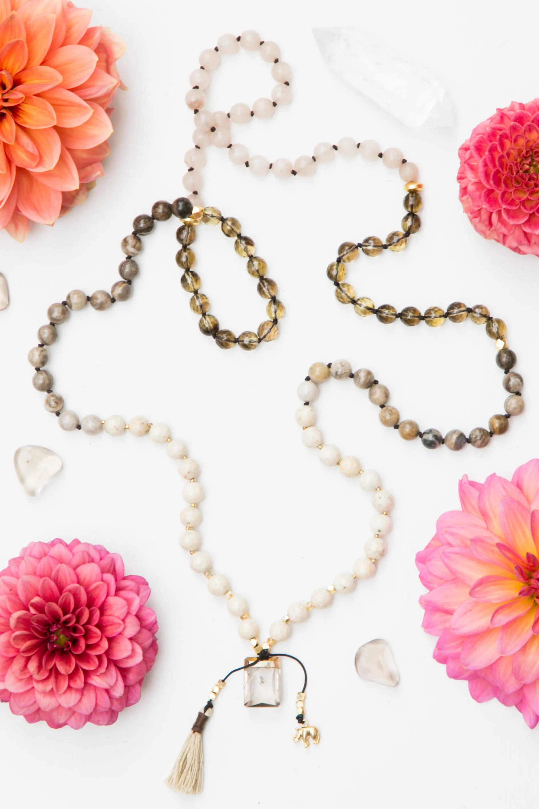I Am Present and Balanced Mala Necklace