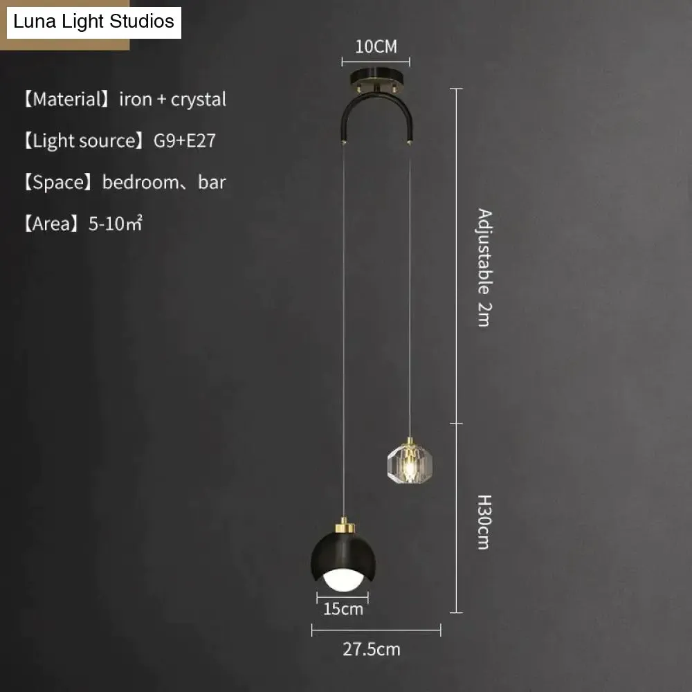 Illumia -  Crystal Chandelier Gold Black