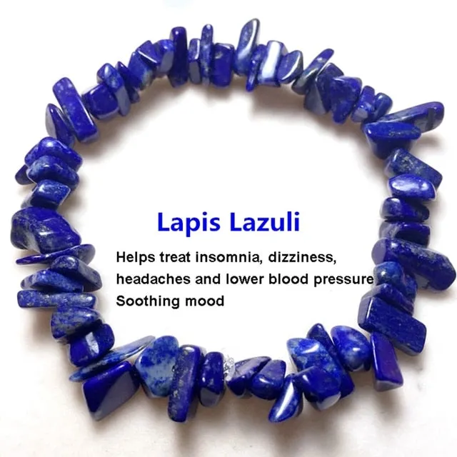 Irregular Natural Crystals 7 Chakras Stone Bracelet