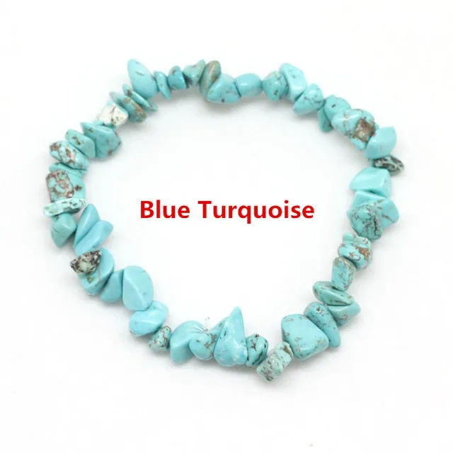 Irregular Natural Crystals 7 Chakras Stone Bracelet