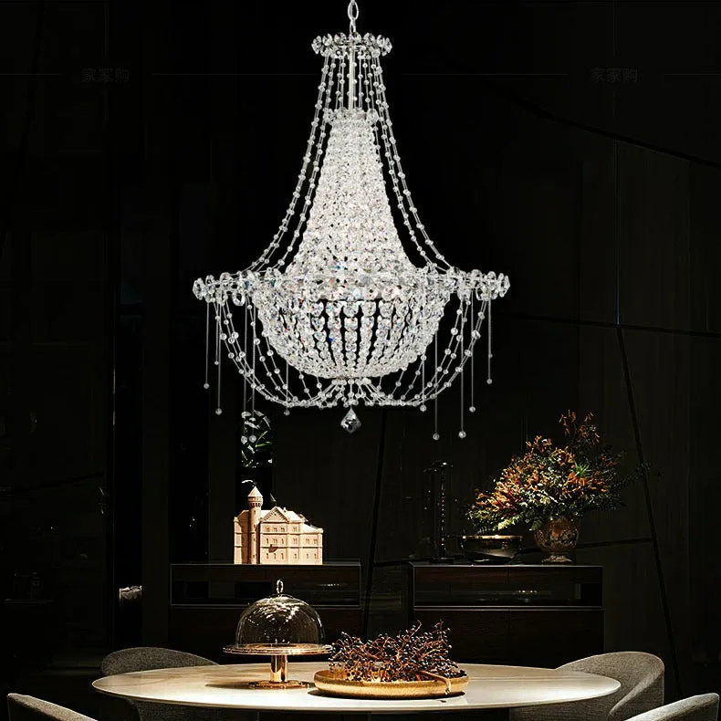 Italian Style K9 Crystal Chandelier For Small Living Room Princess Pendant Light For Girl's Bedroom/ Dining Room Table