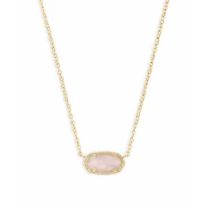 Kendra Scott Elisa Necklace with Rose Quartz
