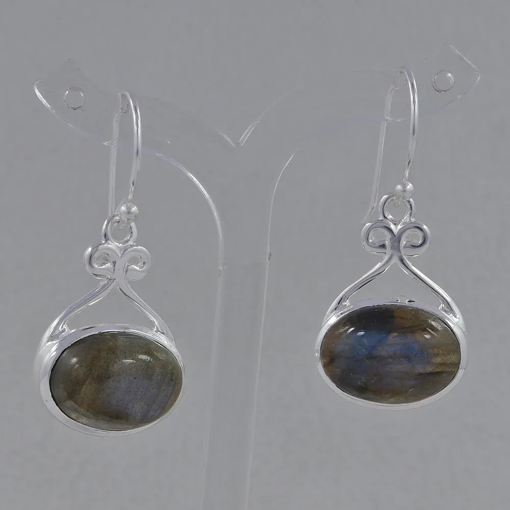 Labradorite Silver Earrings