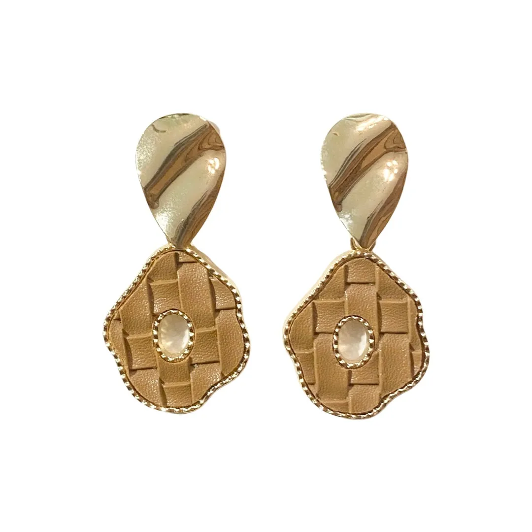 Leather Woven Earrings