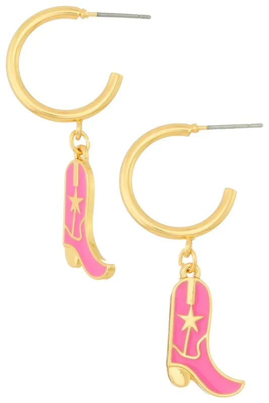 Let's Go Cowgirl Huggie Earrings