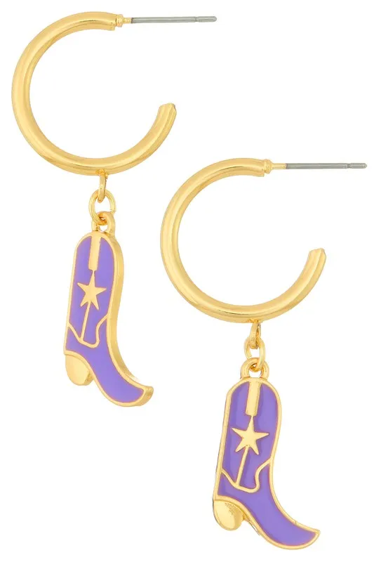 Let's Go Cowgirl Huggie Earrings