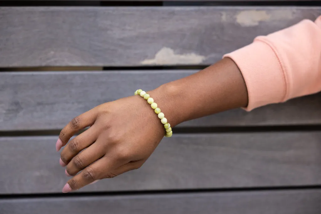 Luxury Faceted Lime Chrysoprase Natural Gemstone Bracelet