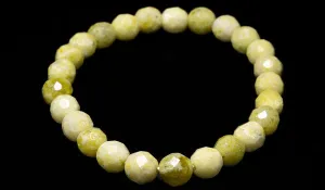 Luxury Faceted Lime Chrysoprase Natural Gemstone Bracelet