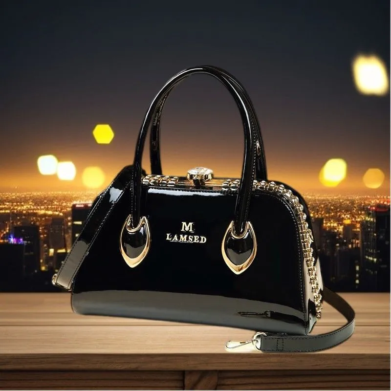 Luxury Leather Shoulder Messenger Bag - Stylish and Sophisticated