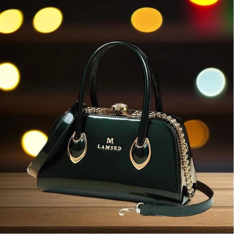 Luxury Leather Shoulder Messenger Bag - Stylish and Sophisticated