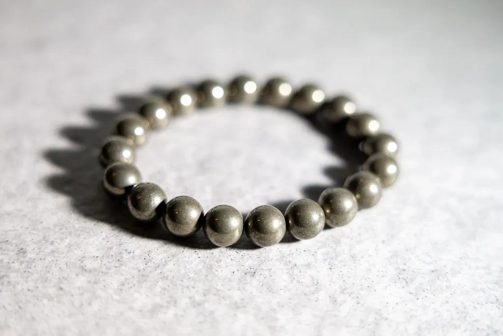 Luxury Pyrite Gloss Natural Gemstone Bracelet