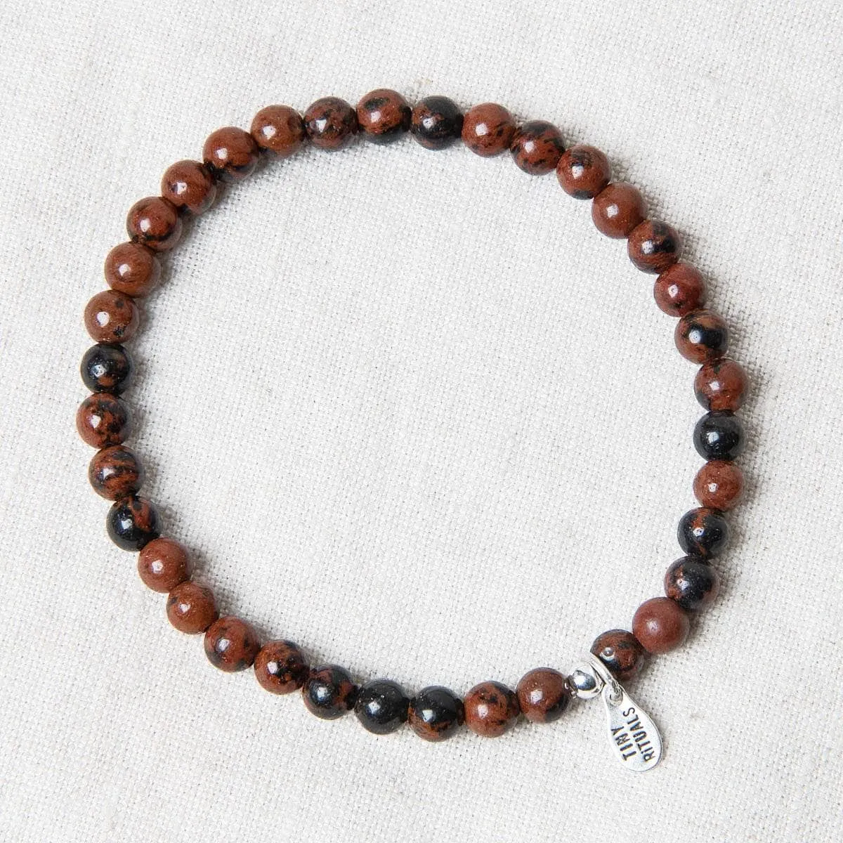 Mahogany Obsidian Energy Bracelet by Tiny Rituals