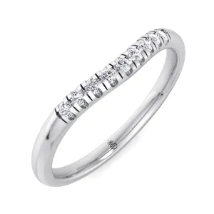 Malta - Matching Wedding Band with Curve (0.05 CT)