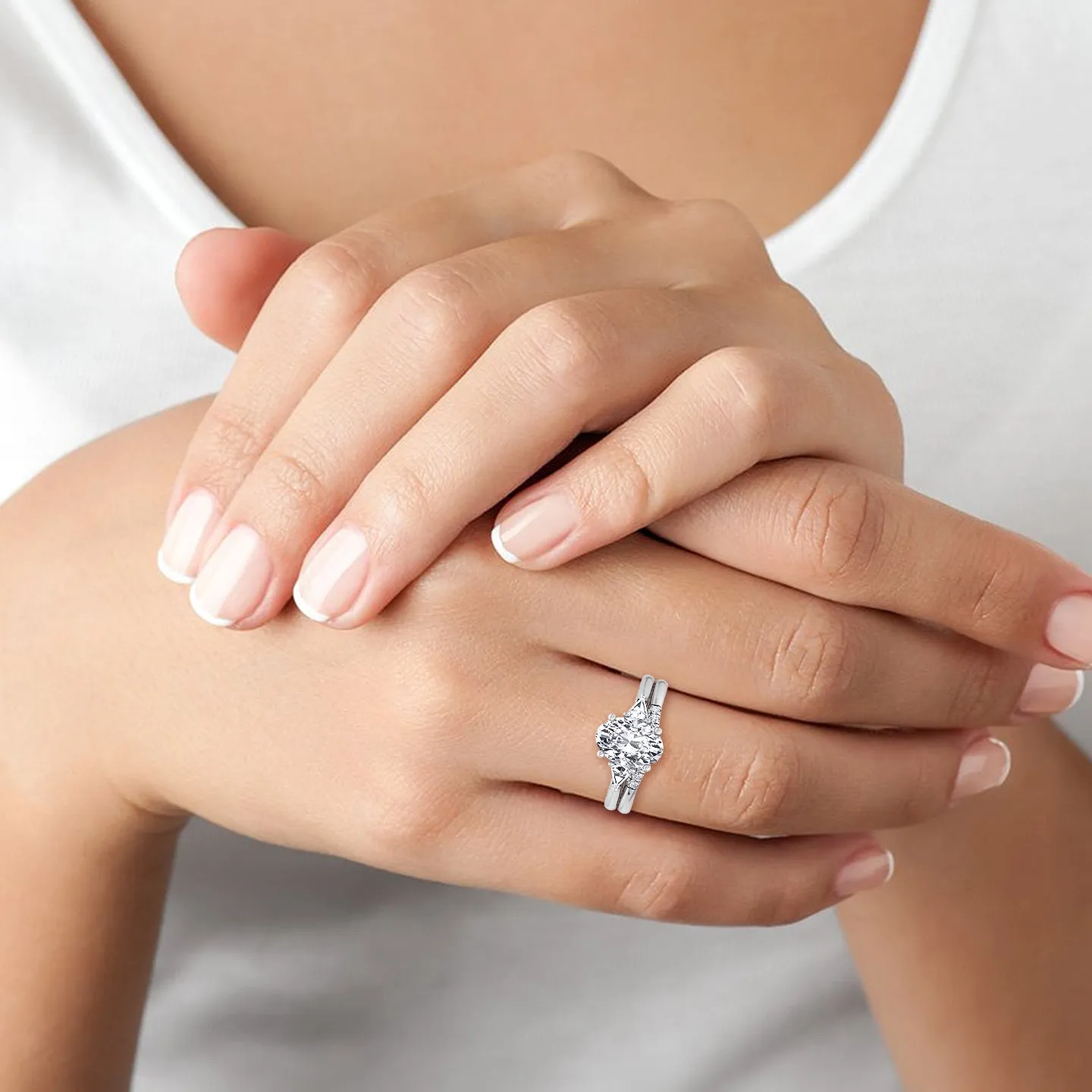 Malta - Matching Wedding Band with Curve (0.05 CT)
