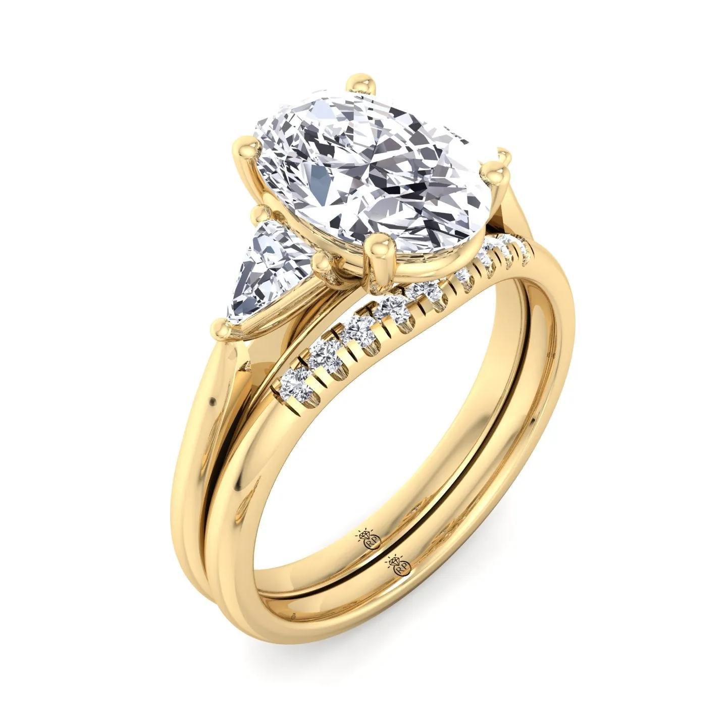 Malta - Matching Wedding Band with Curve (0.05 CT)