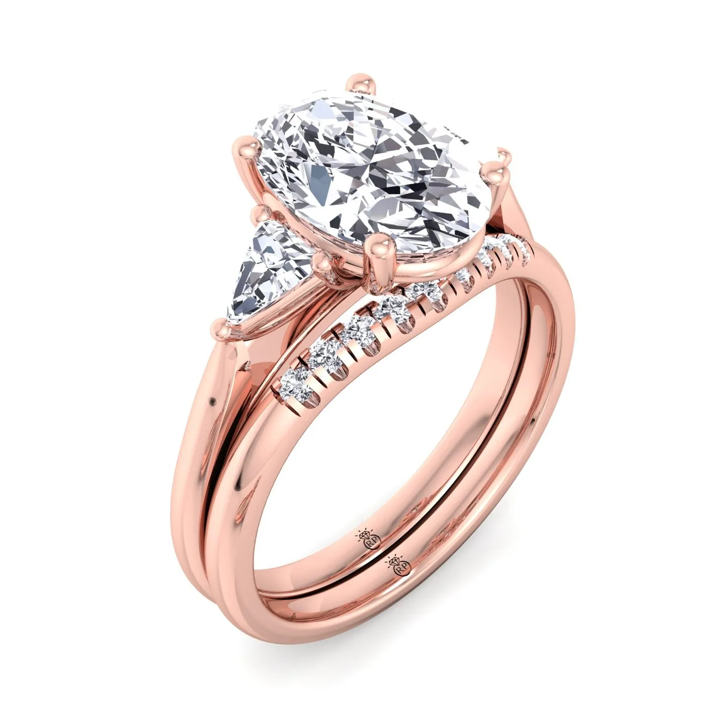 Malta - Matching Wedding Band with Curve (0.05 CT)
