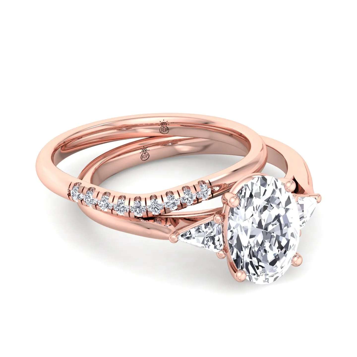Malta - Matching Wedding Band with Curve (0.05 CT)