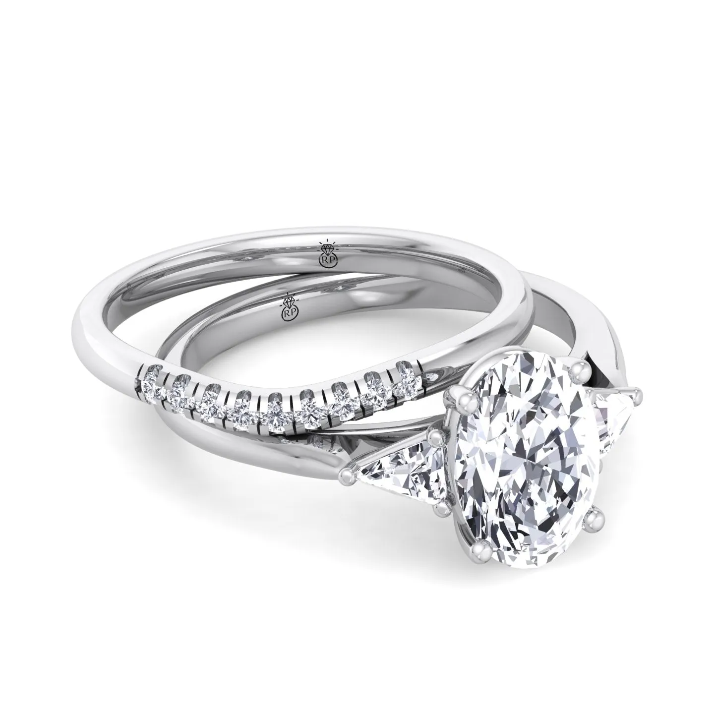 Malta - Matching Wedding Band with Curve (0.05 CT)