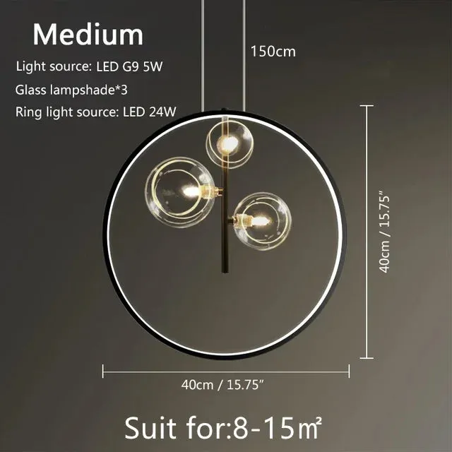 Mansion Glass Bubble LED Chandelier - Nordic Modern Design