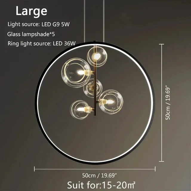 Mansion Glass Bubble LED Chandelier - Nordic Modern Design