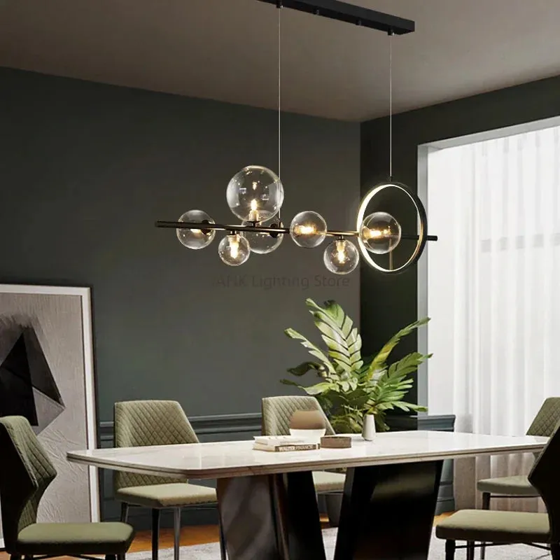 Mansion Glass Bubble LED Chandelier - Nordic Modern Design