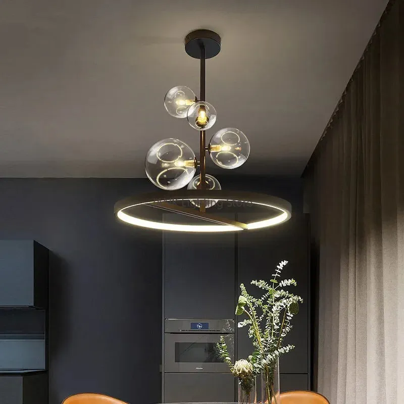 Mansion Glass Bubble LED Chandelier - Nordic Modern Design