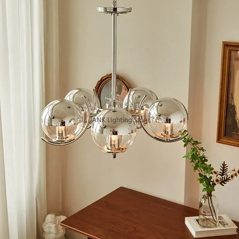 Mansion Nordic Chrome Ceiling Chandelier with LED Lighting