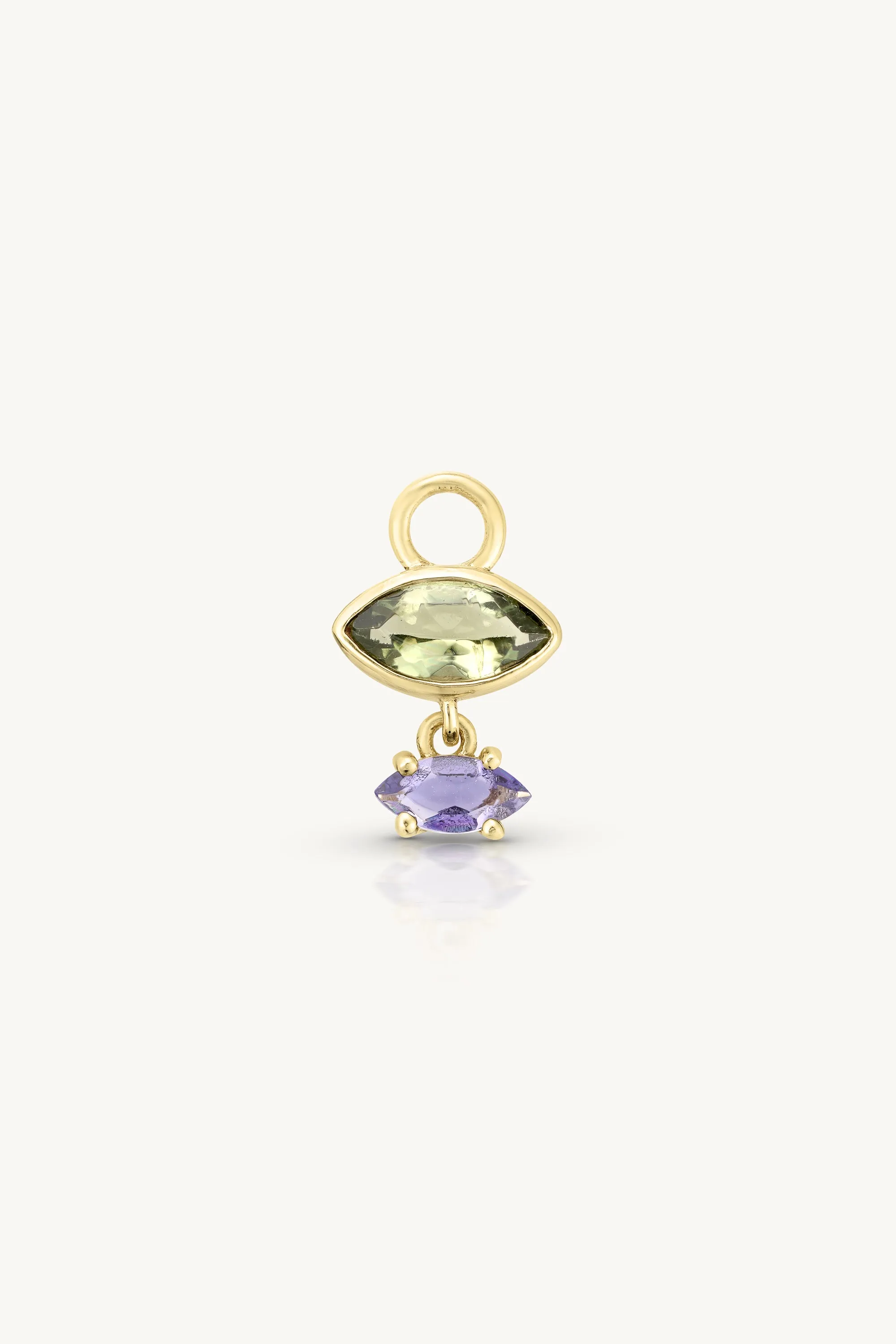 Mila Apatite and Iolite Gold Charm