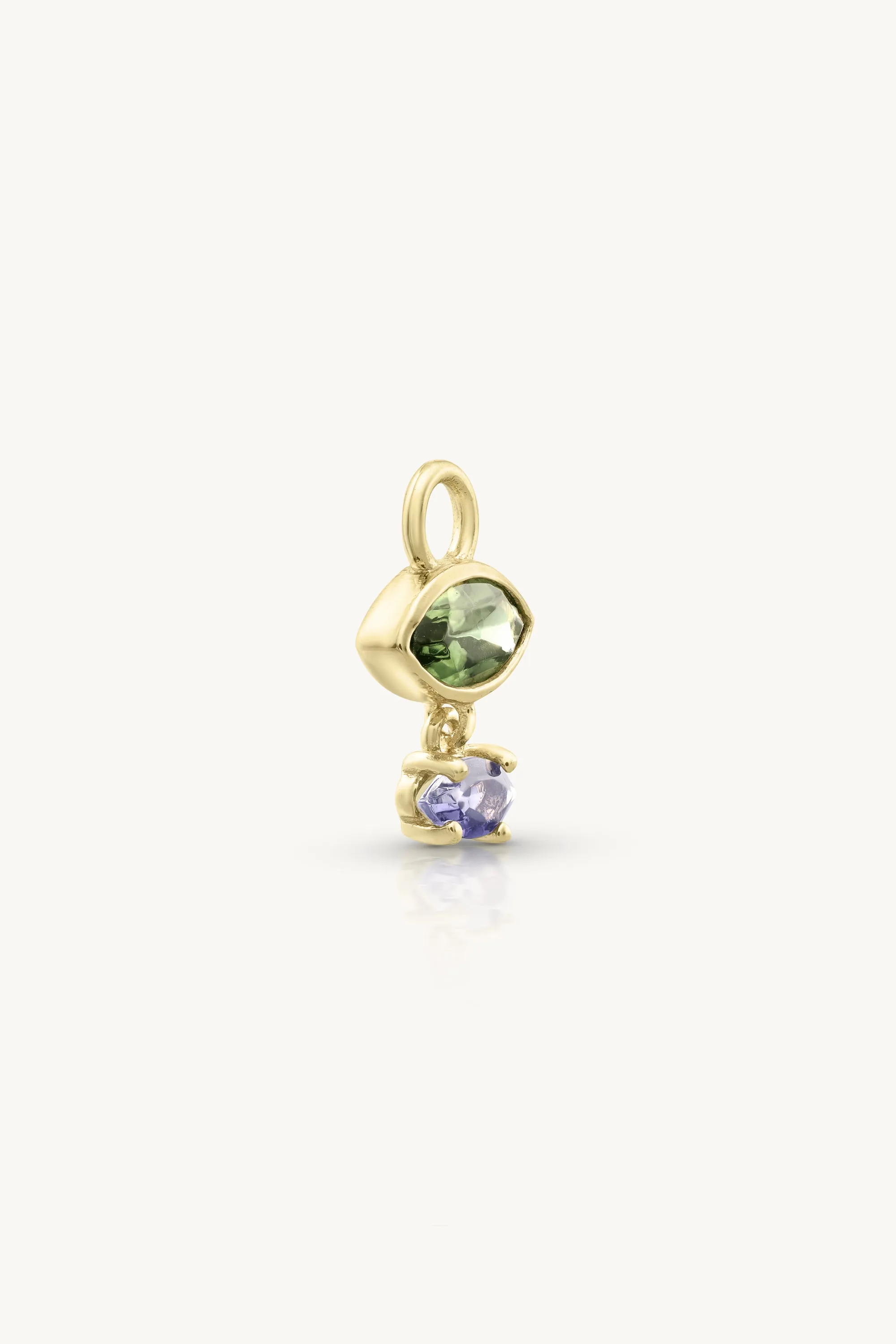 Mila Apatite and Iolite Gold Charm