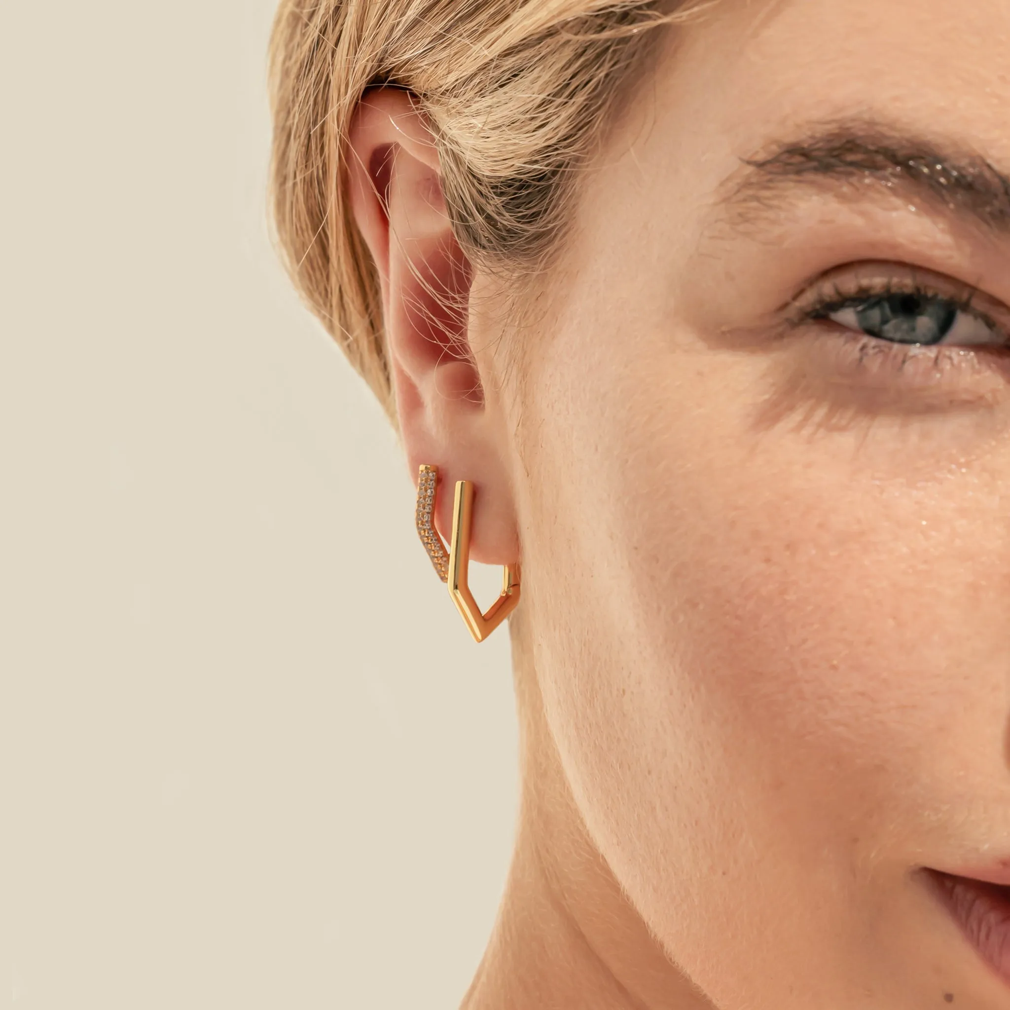 Mini Jodi Earrings with Crystals