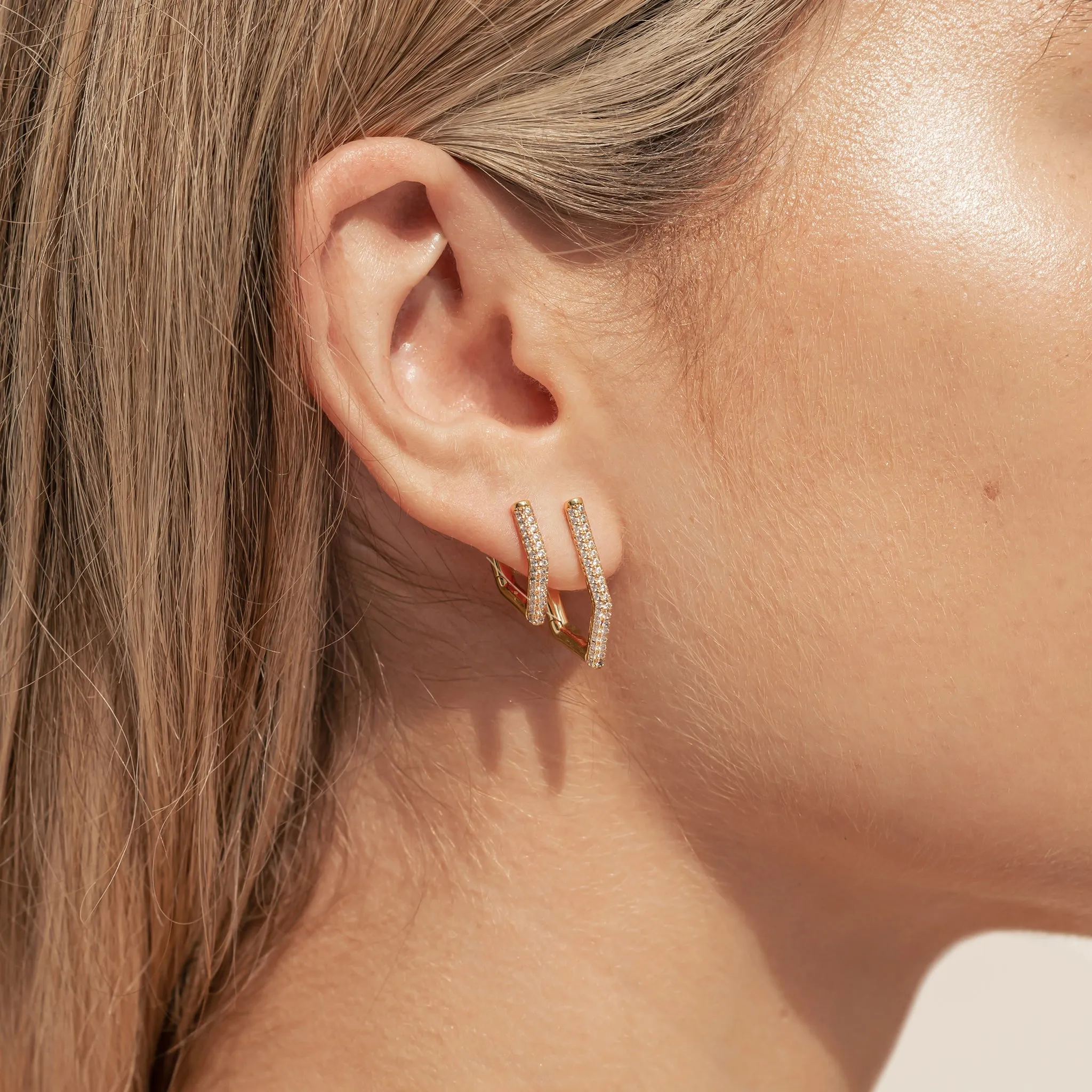Mini Jodi Earrings with Crystals
