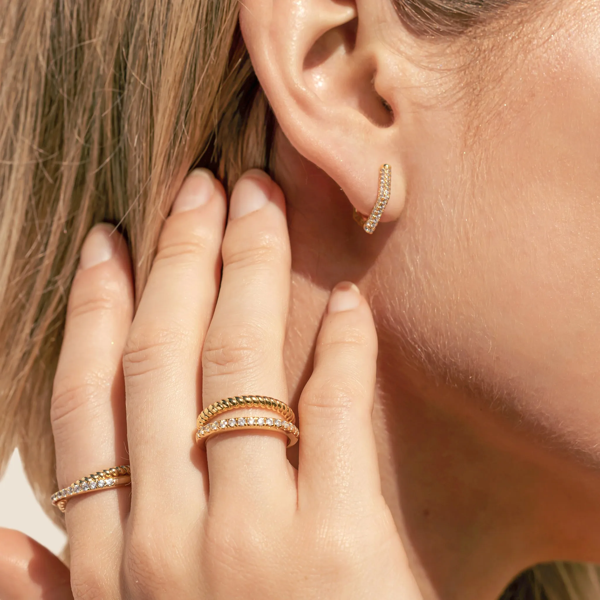 Mini Jodi Earrings with Crystals
