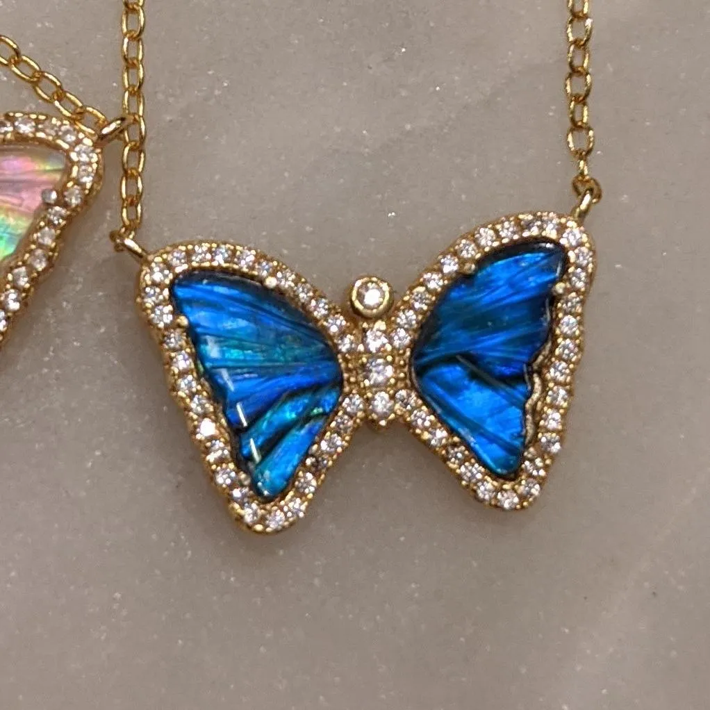 Mini Mother-of-Pearl Butterfly Necklace
