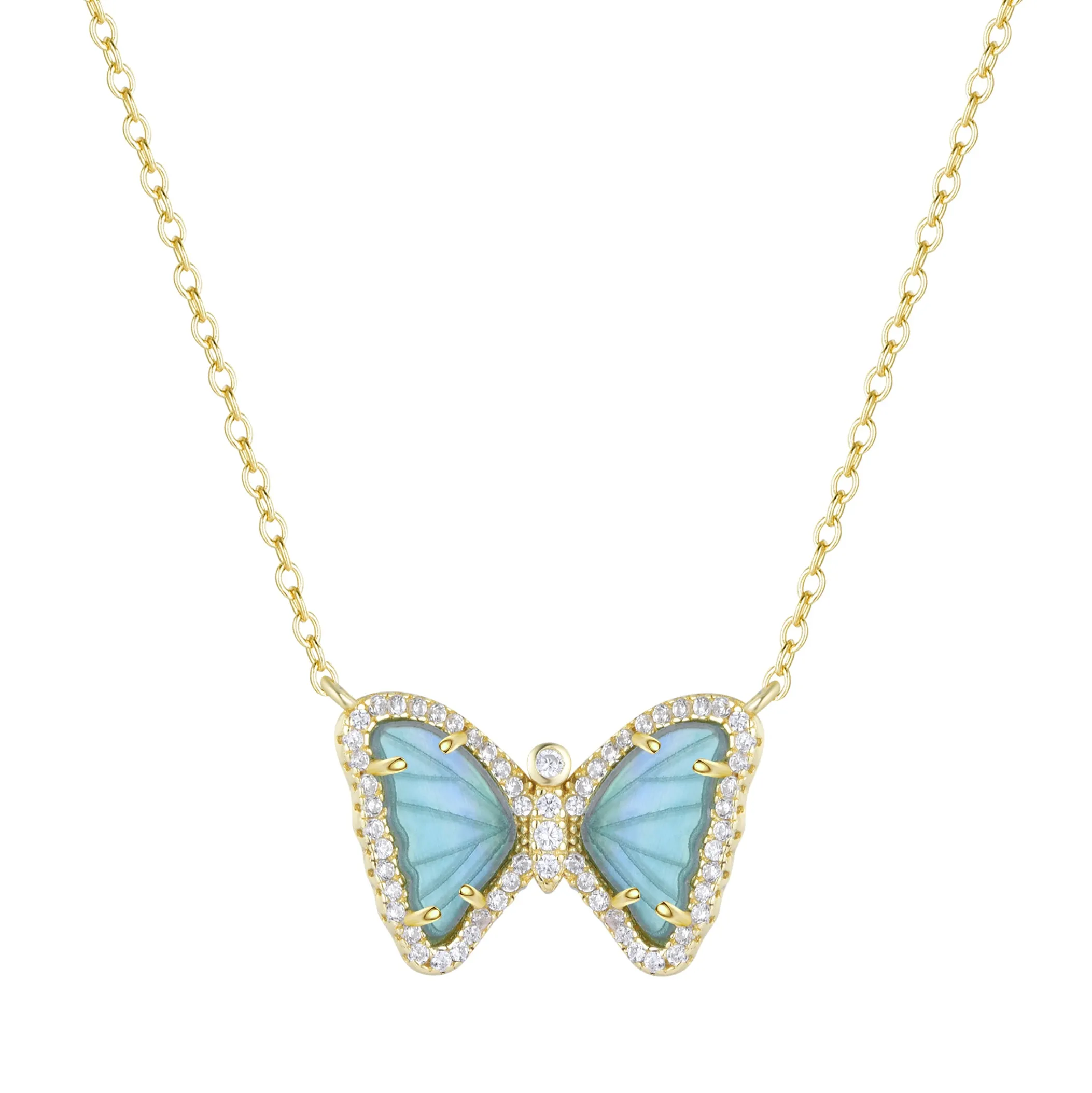 Mini Mother-of-Pearl Butterfly Necklace
