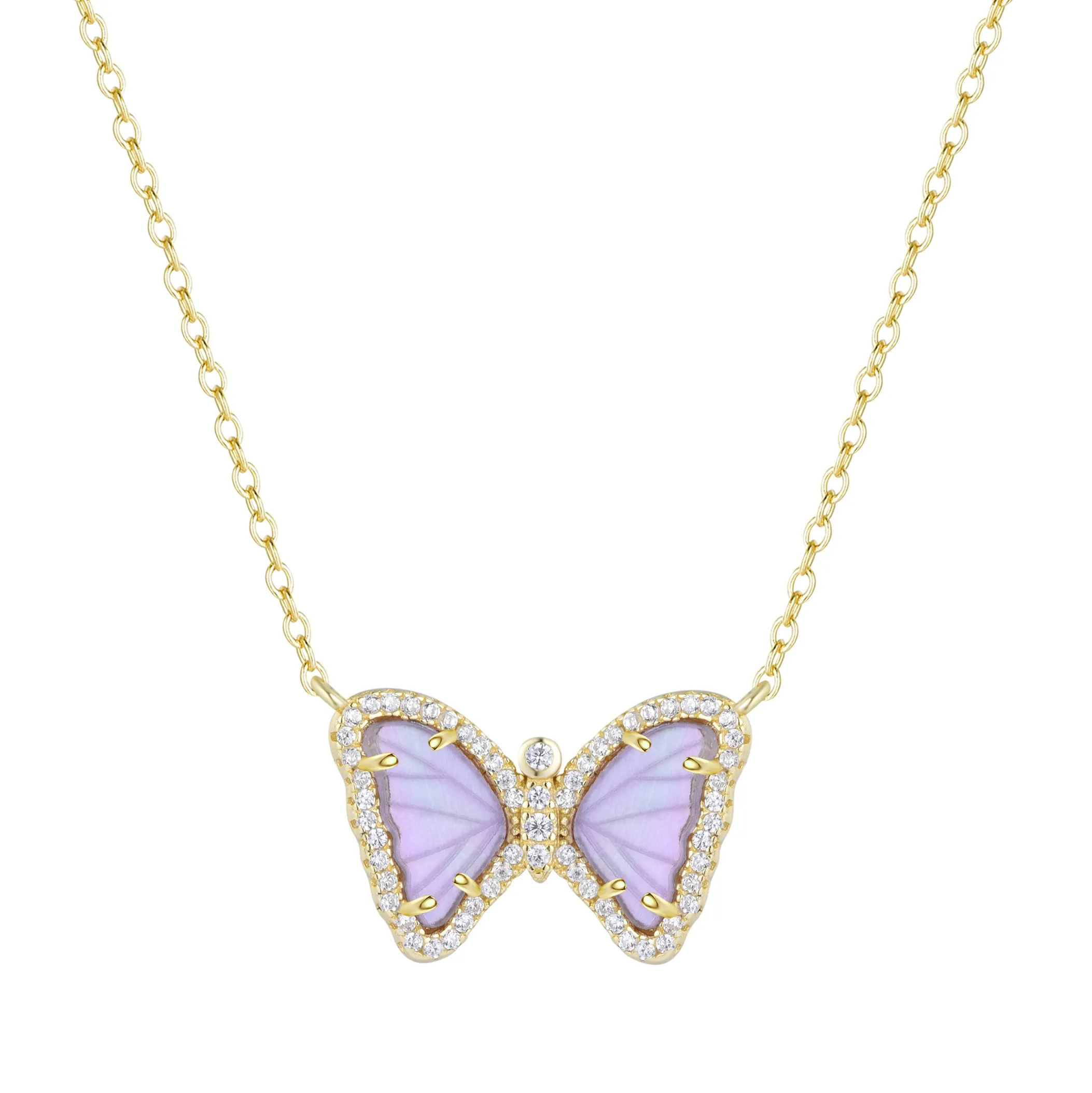 Mini Mother-of-Pearl Butterfly Necklace