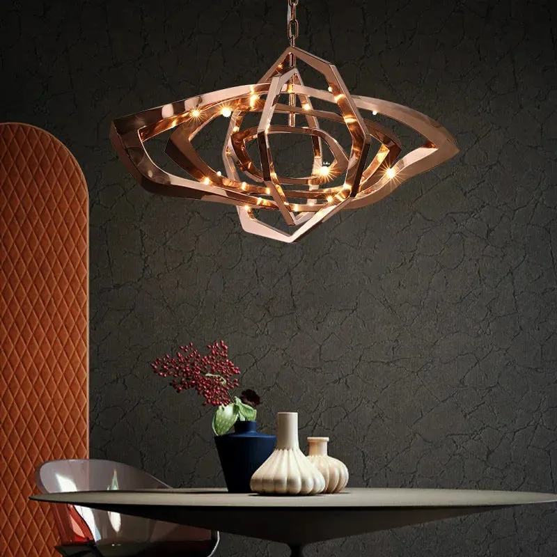 Modern LED Chandeliers by Mansion: Stainless Steel Luxury Lighting for Living Room & Bedroom