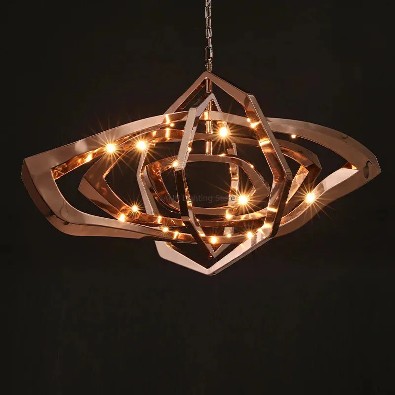 Modern LED Chandeliers by Mansion: Stainless Steel Luxury Lighting for Living Room & Bedroom
